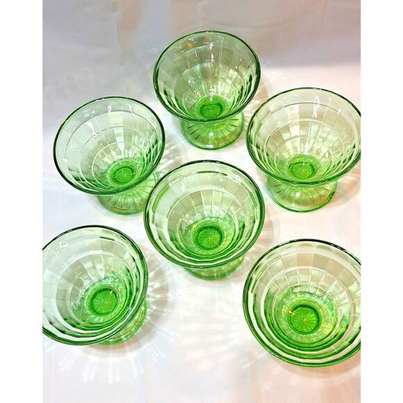 Vintage Hazel-Atlas Colonial Block Sherbet Glasses - Depression Glass - Picture 3 of 6